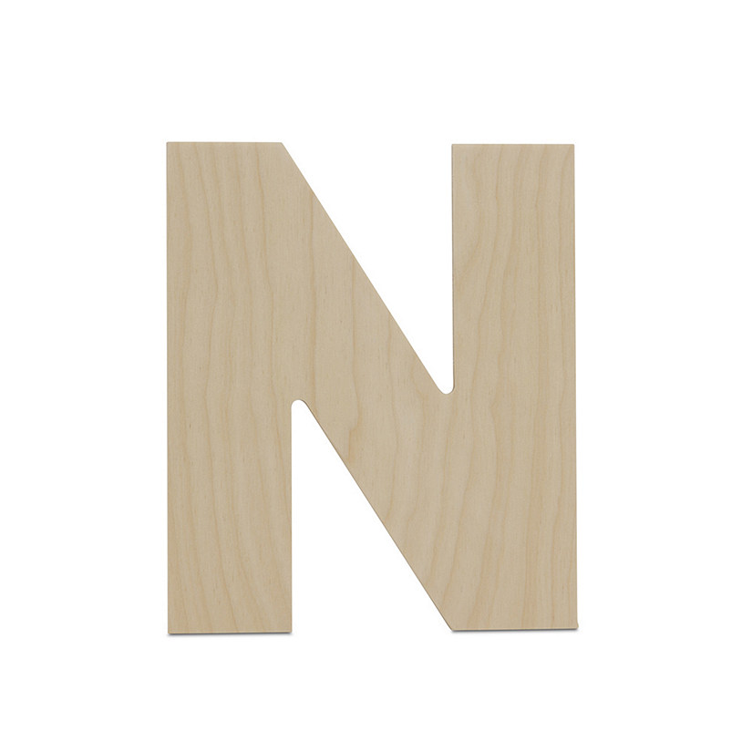 Woodpeckers Crafts, DIY Unfinished Wood 12" Letter N, Pack of 3 Image