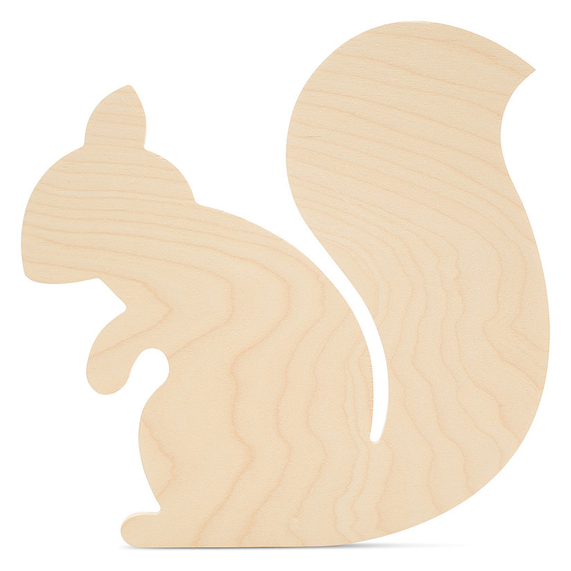 Woodpeckers Crafts, DIY Unfinished Wood 12" Squirrel Cutout Pack of 3 Image