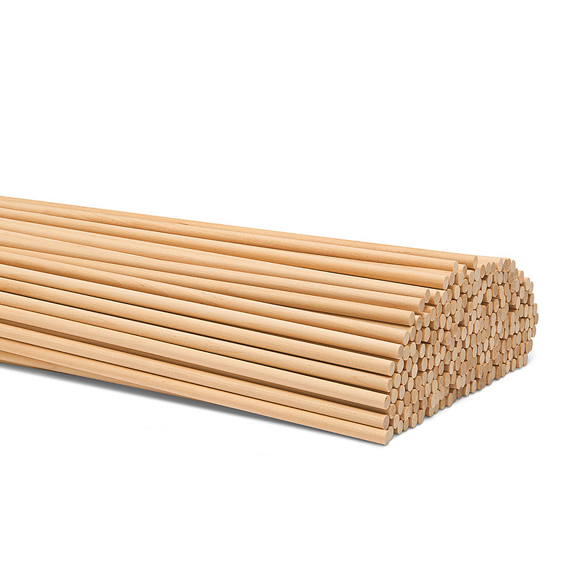 Woodpeckers Crafts, DIY Unfinished Wood 12" x 1/4" Dowel Rods, Pack of 250 Image