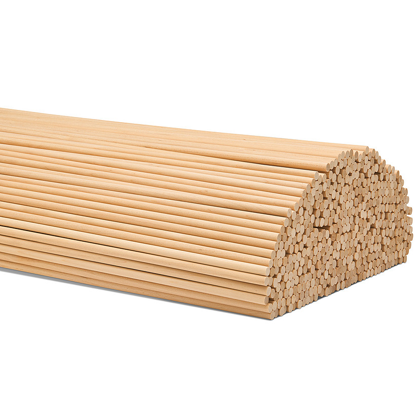 Woodpeckers Crafts, DIY Unfinished Wood 12" x 1/4" Dowel Rods, Pack of 500 Image