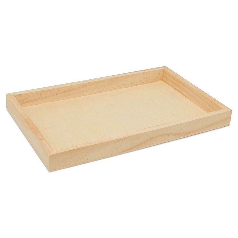 Woodpeckers Crafts, DIY Unfinished Wood 12" x 8" Rectangular Tray, Pack of 12 Image