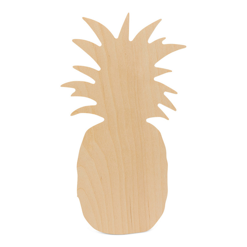 Woodpeckers Crafts, DIY Unfinished Wood 13-1/2" Pineapple Cutout, Pack of 5 Image