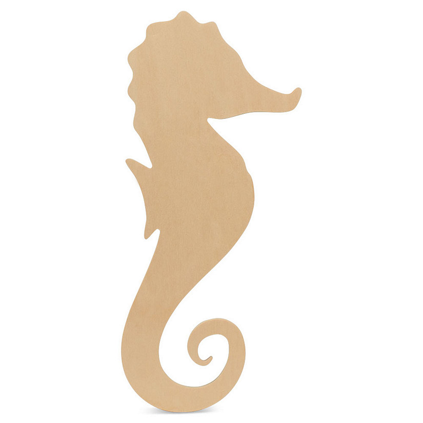 Woodpeckers Crafts, DIY Unfinished Wood 16" Seahorse Cutouts, Pack of 2 Image