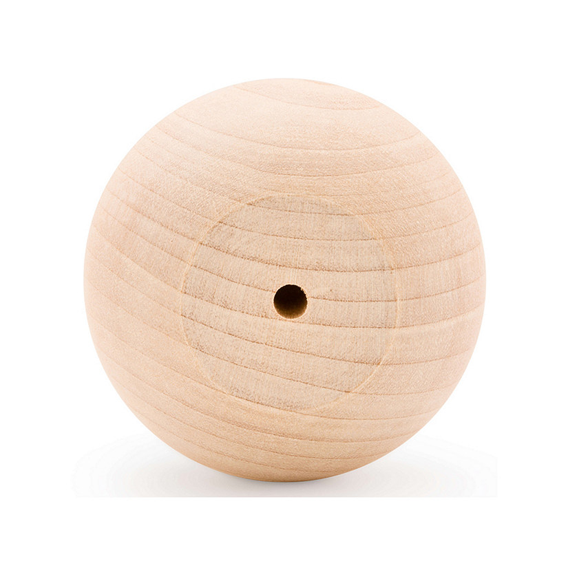 Woodpeckers Crafts, DIY Unfinished Wood 2-1/2" Ball Knob, Pack of 12 Image