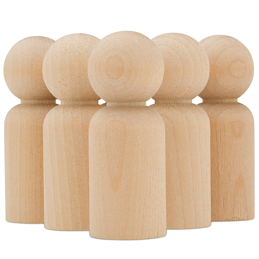Woodpeckers Crafts, DIY Unfinished Wood 2-3/8" Man Peg Dolls, Pack of 50 Image