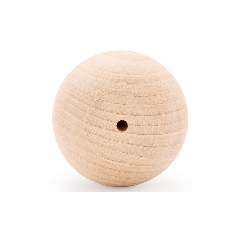 Woodpeckers Crafts, DIY Unfinished Wood 2" Ball Knob, Pack of 25 Image