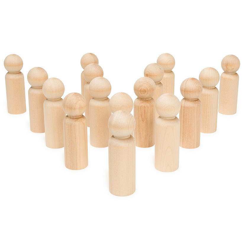 Woodpeckers Crafts, DIY Unfinished Wood 3-1/2" Man Peg Dolls, Pack of 50 Image