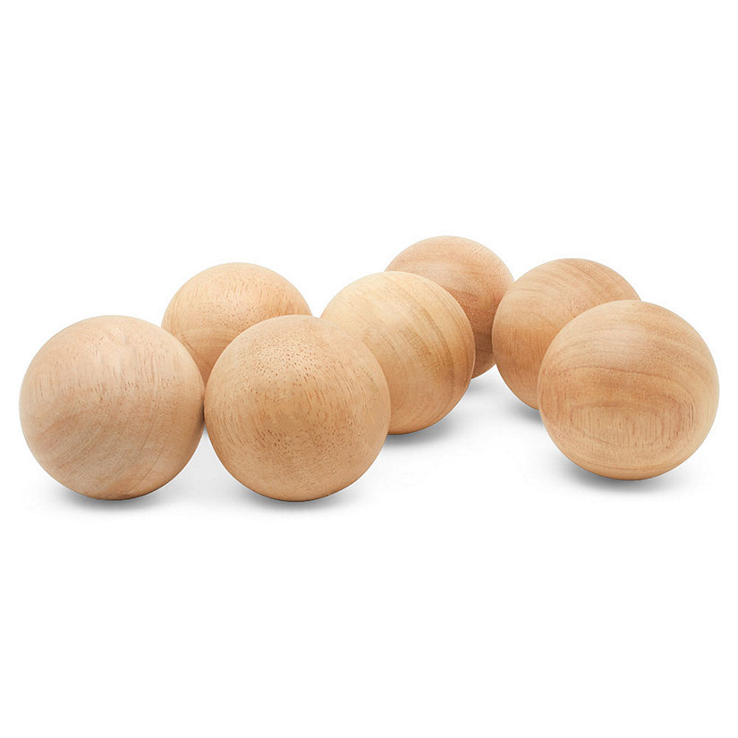 Woodpeckers Crafts, DIY Unfinished Wood 3" Ball, Pack of 5 Image