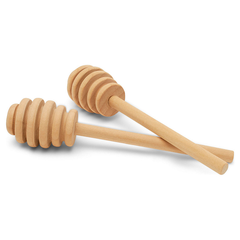Woodpeckers Crafts, DIY Unfinished Wood 4" Honey Dipper, Pack of 24 Image