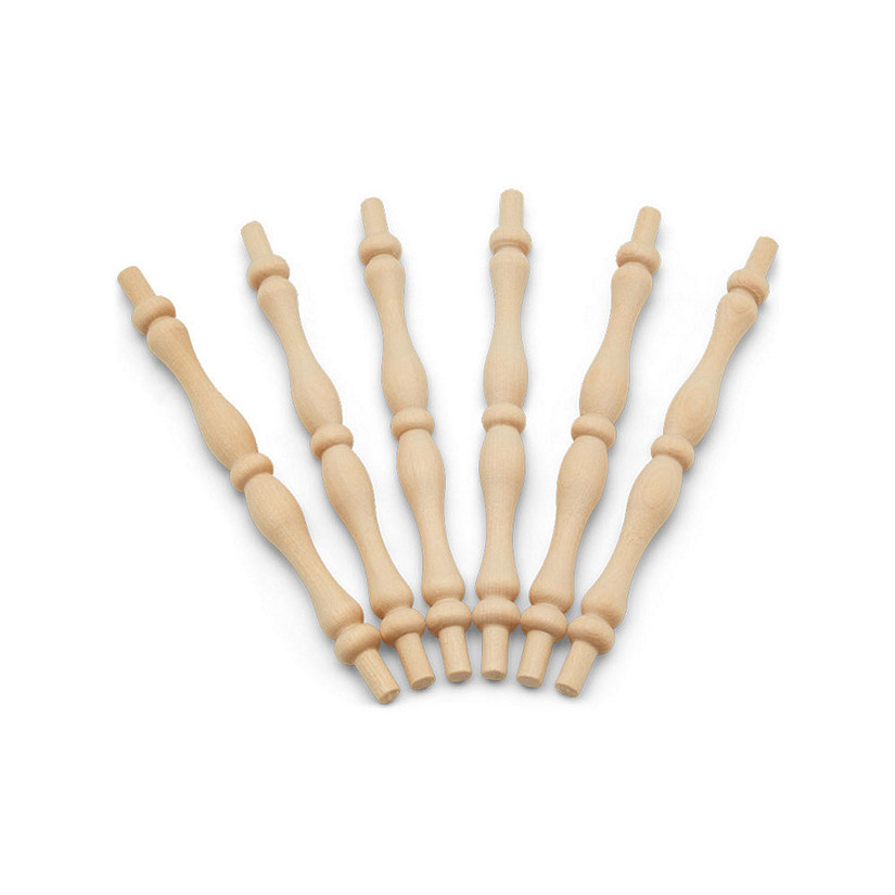 Woodpeckers Crafts, DIY Unfinished Wood 5-3/4" Birch Spindle, Pack of 100 Image