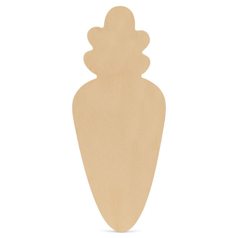 Woodpeckers Crafts, DIY Unfinished Wood 6" Carrot Cutout Pack of 3 Image