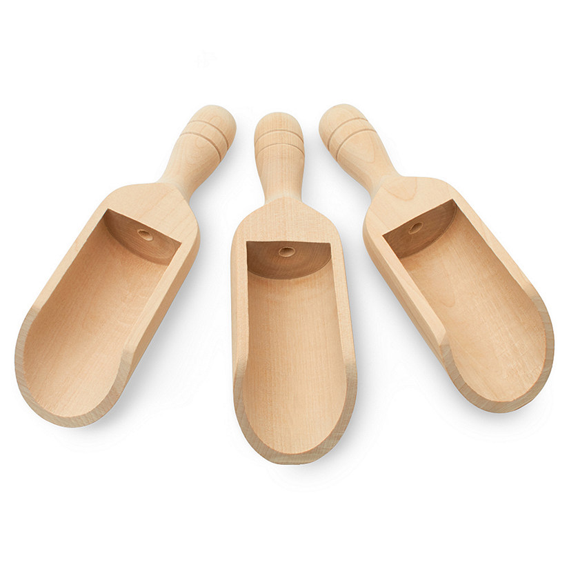 Woodpeckers Crafts, DIY Unfinished Wood 8" Scoopers, Pack of 3 Image