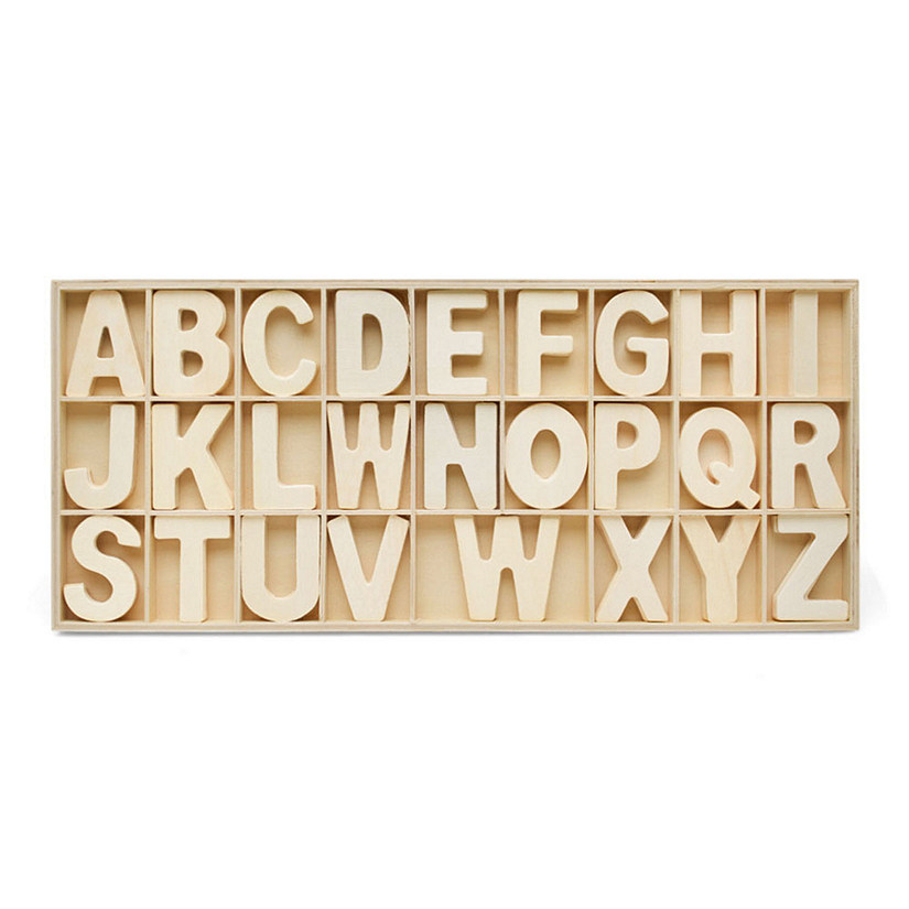 Woodpeckers Crafts, DIY Unfinished Wood  ABC Cutouts Tray, Pack of 3 Image