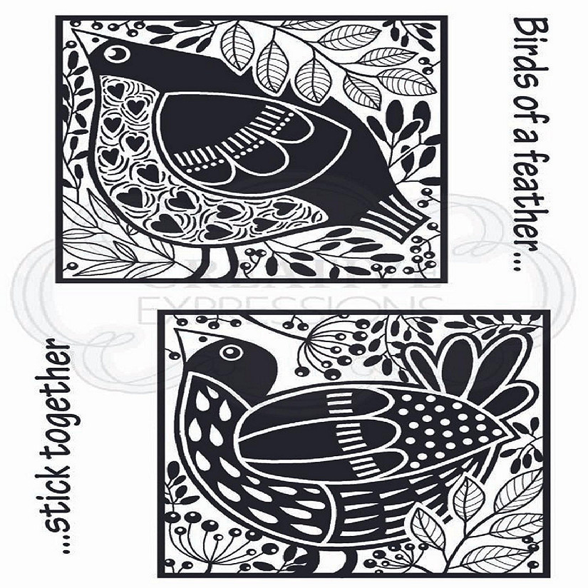 Woodware Craft Collection Woodware Clear Singles Bird Blocks 4 in x 6 in stamp Image
