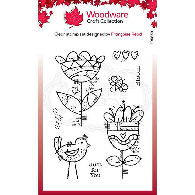 Woodware Craft Collection Woodware Clear Singles Blooming 4 in x 6 in Stamp Image