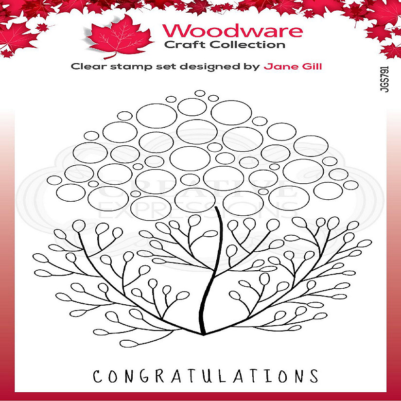Woodware Craft Collection Woodware Clear Singles Bubble Bloom Carrie 4 in x 6 in Stamp Image