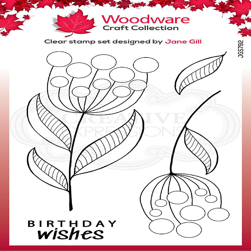 Woodware Craft Collection Woodware Clear Singles Bubble Bloom Jeanie 4 in x 6 in Stamp Image