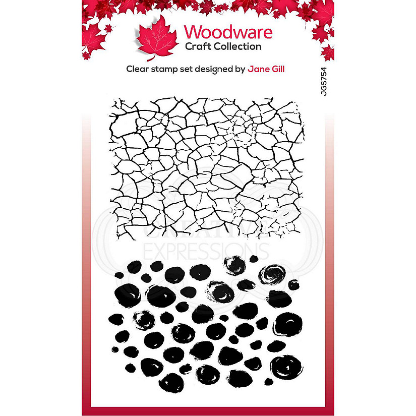 Woodware Craft Collection Woodware Clear Singles Crackles  Dots 4 in x 6 in Stamp Image