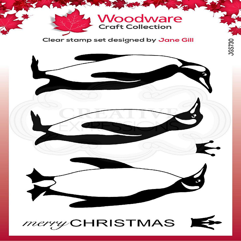 Woodware Craft Collection Woodware Clear Singles King Penguins 4 in x 6 in Stamp Image