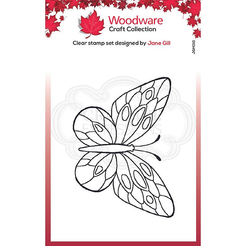 Woodware Craft Collection Woodware Clear Singles Mini Wings  Tortoiseshell  26 in x 17 in Stamp Image