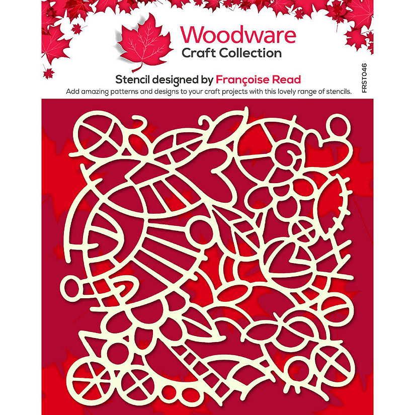 Woodware Craft Collection Woodware Doodle Mesh 68 in x 68 in Stencil Image