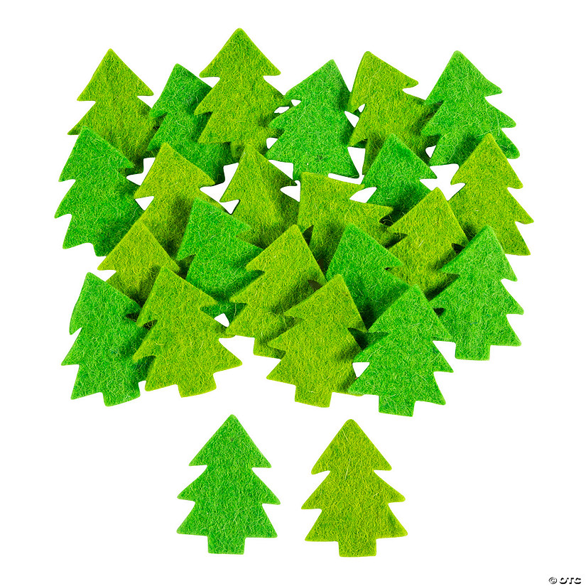 Wool Felt Christmas Trees - 24 Pc. Image