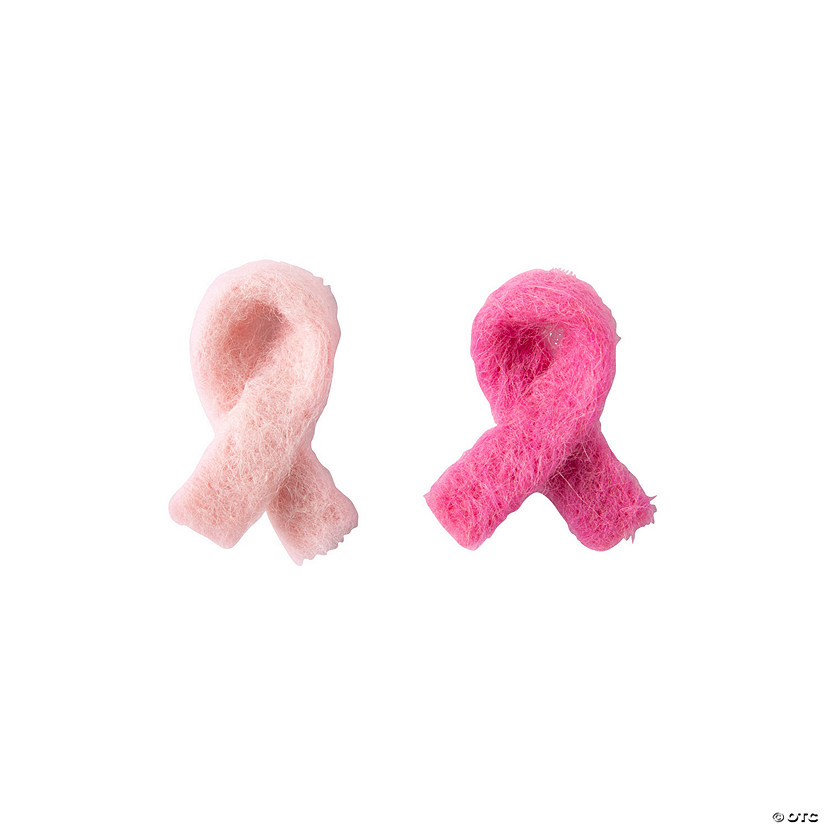 Wool Felt Pink Ribbon Shapes &#8211; 12 Pc. Image
