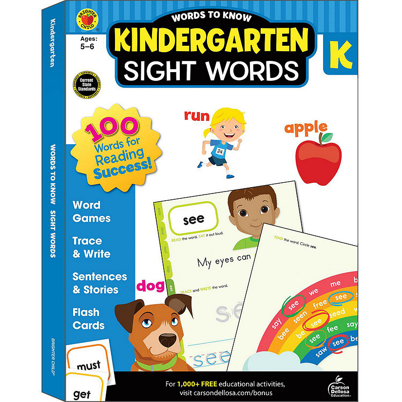 Words to Know Sight Words, Grade K Image