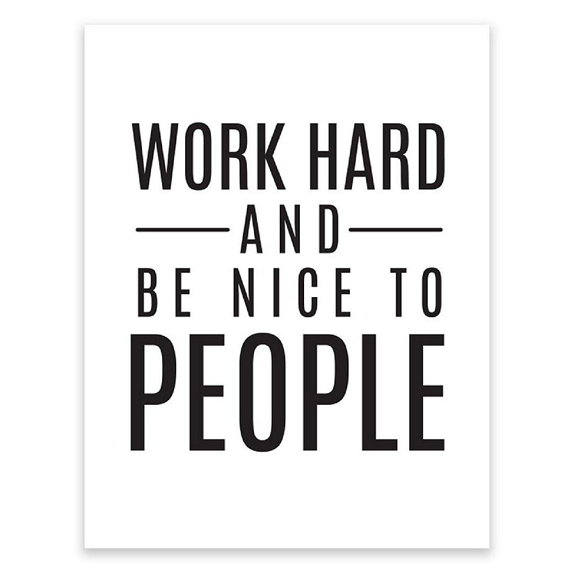 Work Hard Be Nice Formal 1Pk 8.5x11in Image