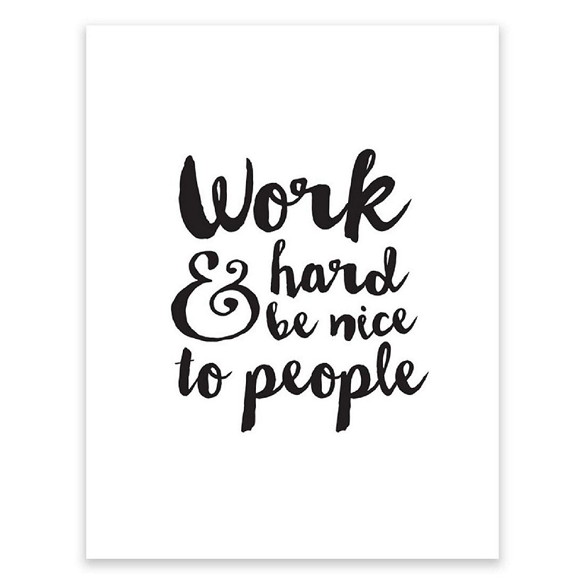 Work Hard Be Nice Wall Art 1Pk 8.5x11in Image