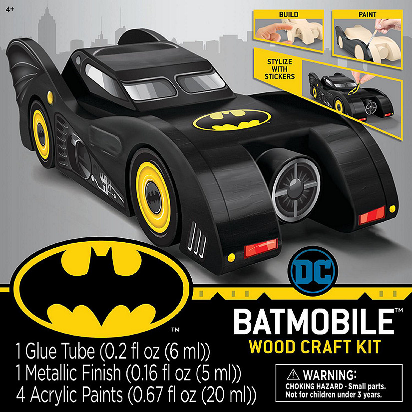 Works of Ahhh... Batman - Batmobile Wood Craft Kit for kids Image