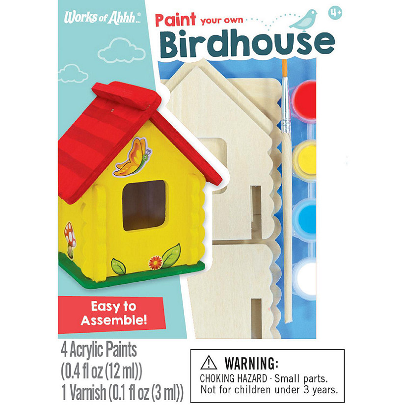 Works of Ahhh... Birdhouse Wood Paint Kit for Kids and Families Image