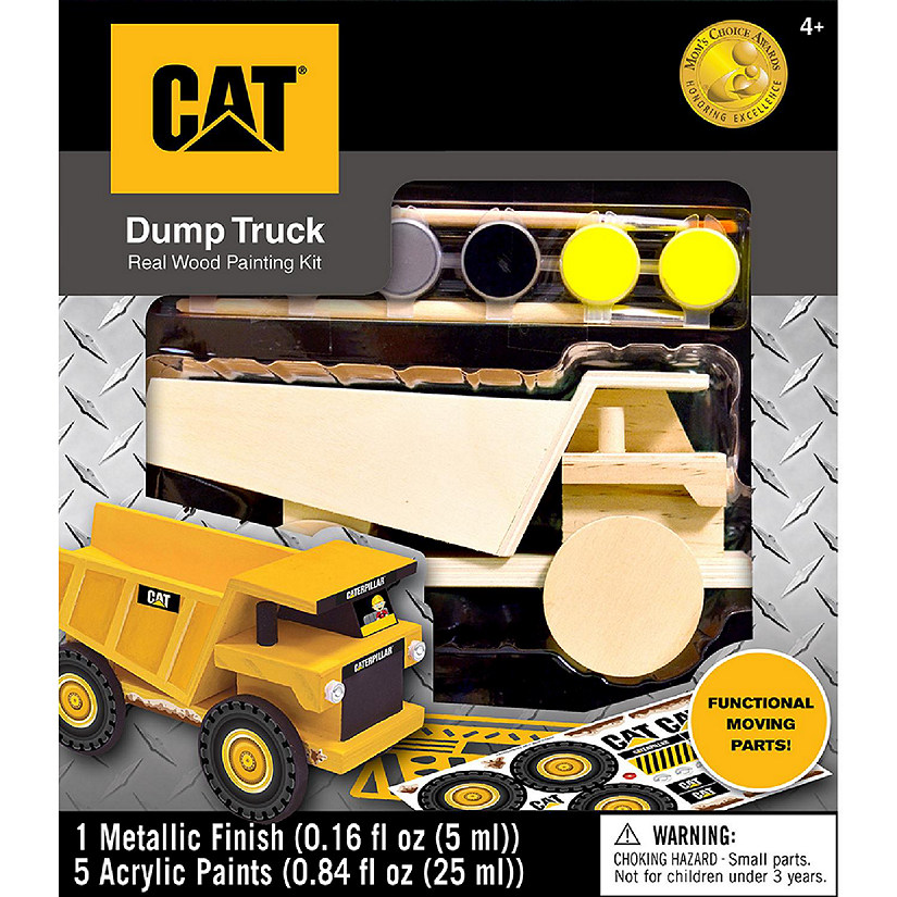 Works of Ahhh... CAT - Caterpillar Dump Truck Wood Paint Kit Image