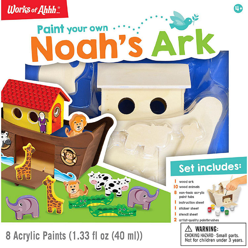 Works of Ahhh... Noah's Ark Wood Paint Set for Kids and Families Image