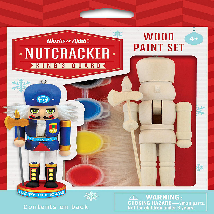 Works of Ahhh... Nutcracker King's Guard Ornament Wood Paint Kit Image