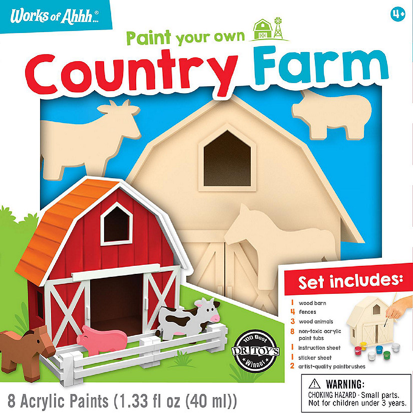 Works of Ahhh Craft Set - Country Farm Premium Wood Craft Paint Kit Image