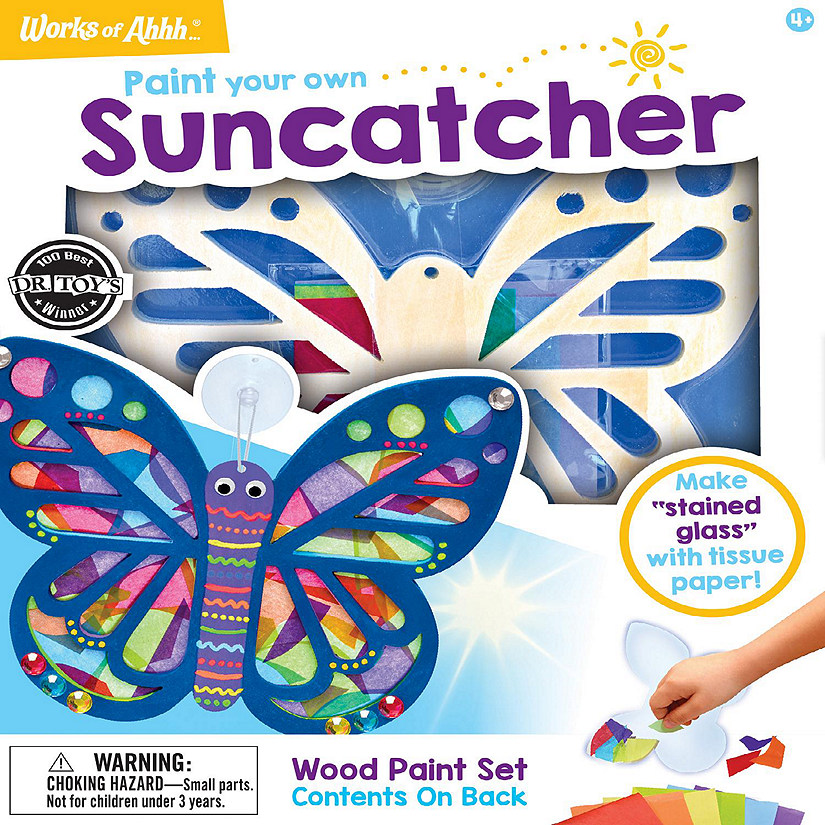 Works of Ahhh Craft Set - Suncatcher Classic Wood Paint Kit for Kids Image