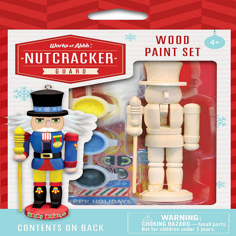 Works of Ahhh Holiday Craft - Nutcracker Guard Ornament Wood Paint Kit Image