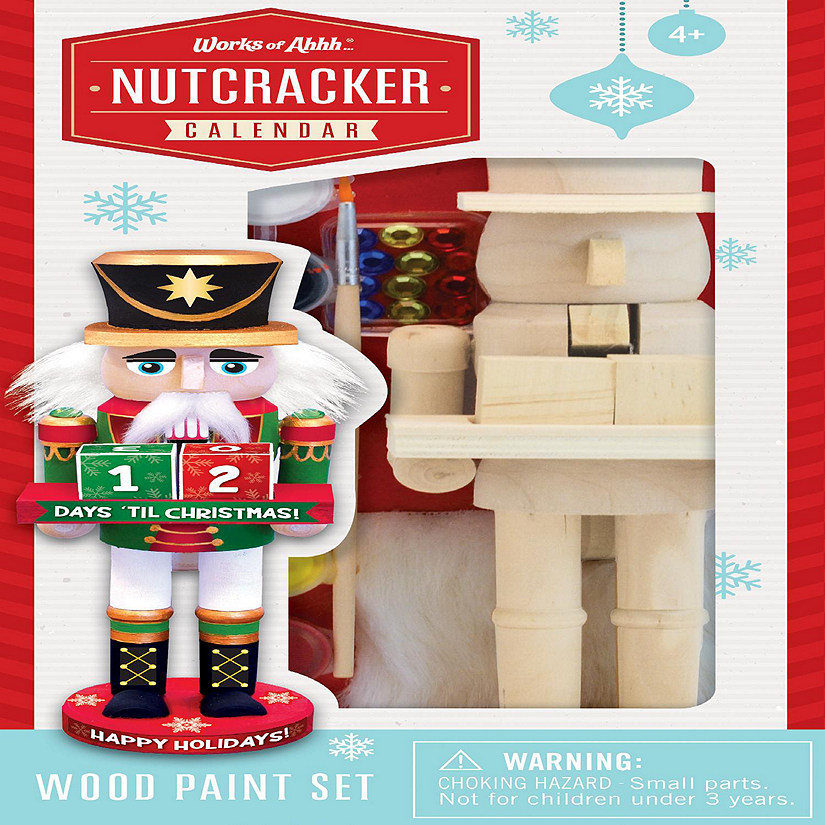 Works of Ahhh Holiday Craft Set - Nutcracker Calendar Wood Paint Set Image