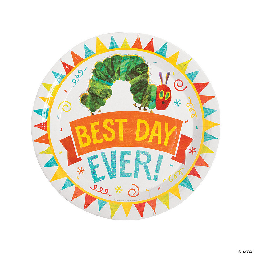 World of Eric Carle The Very Hungry Caterpillar&#8482; Party Best Day Ever Paper Dinner Plates - 8 Ct. Image
