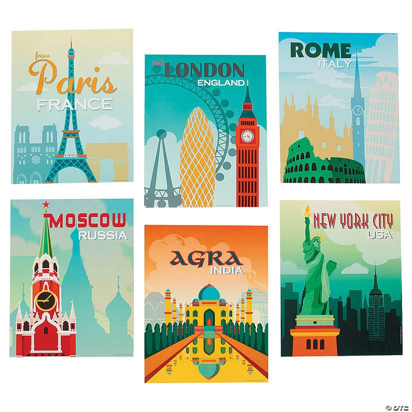 World Traveler Posters - 6 Pc. Image