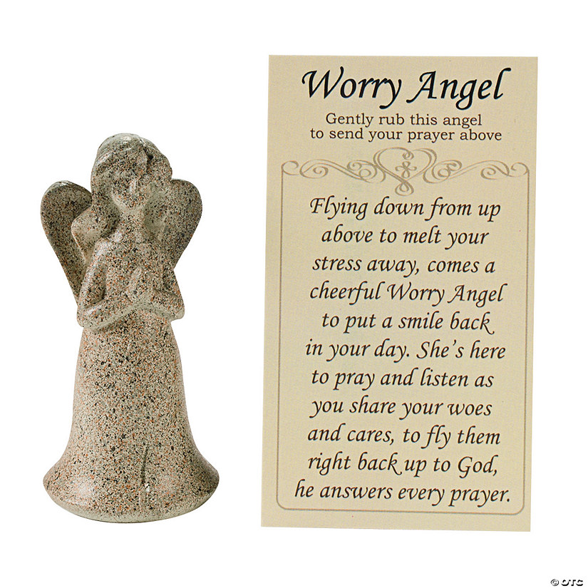 Worry Angels with Prayer Card - 12 Pc. Image