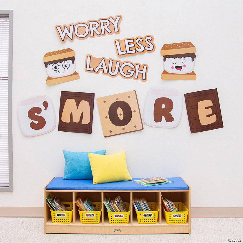 Worry Less Laugh S'more Classroom Wall Statement Piece - 10 Pc. Image