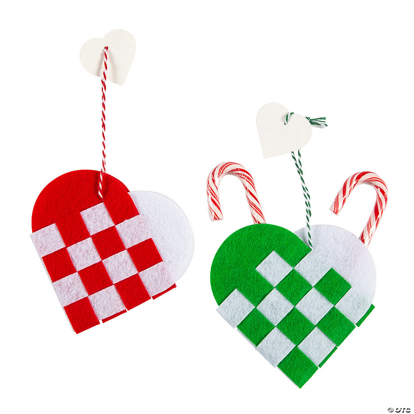 Woven Heart Ornament Craft Kit - Makes 12 Image