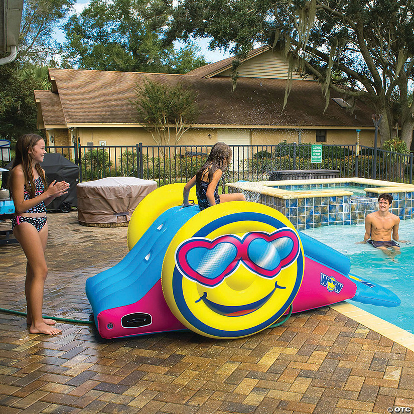 Wow Fun Slide Pool Slide With Sprinkler Oriental Trading