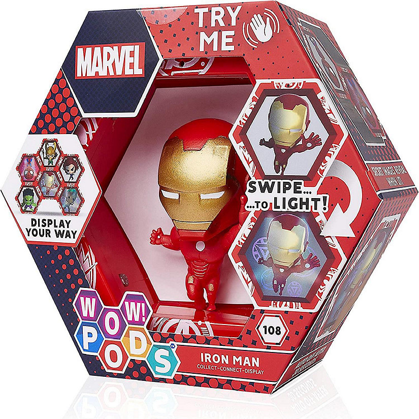 WOW Pods Avengers Collection Ironman Light-Up Figure Superhero WOW! Stuff Image