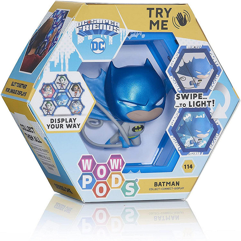 WOW Pods Batman Metallic Swipe Light-Up DC Comics Superhero Connect Figure Collectible Image