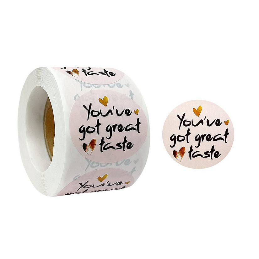 Wrapables 1.5 inch You've Got Great Taste Stickers Roll, Sealing Stickers and Labels (500pcs) Image