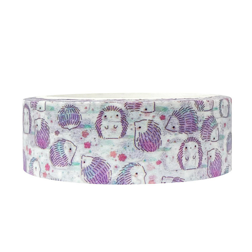 Wrapables  15mm x 5M Washi Masking Tape, Hedgehogs Image