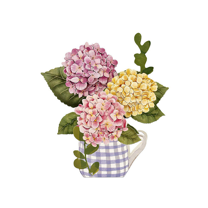 Wrapables 3D Popup Floral Greeting Card, Hydrangea Image